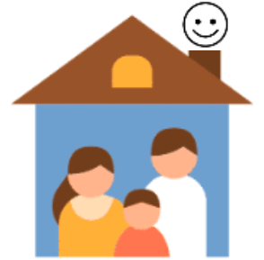 illustration de parents voulant que leurs enfants grandissent à la maison.
